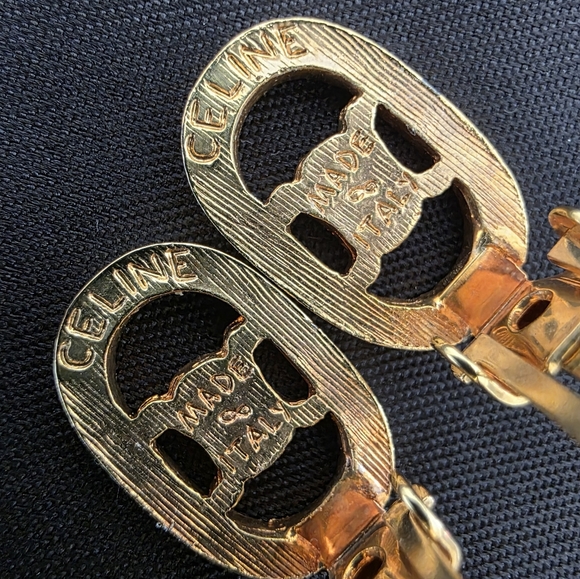 Auth Celine Macadam Triomphe Clip-on Earrings - Picture 4 of 6